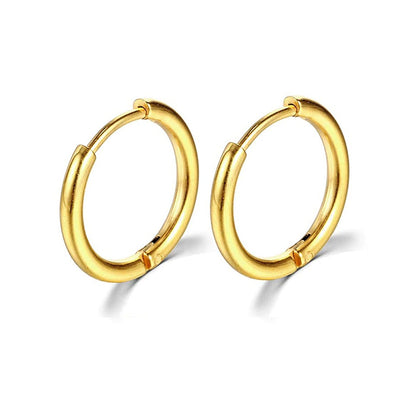 BlackPluss -  Hoop Earrings Stainless Steel Small Ear Piercing Jewelry