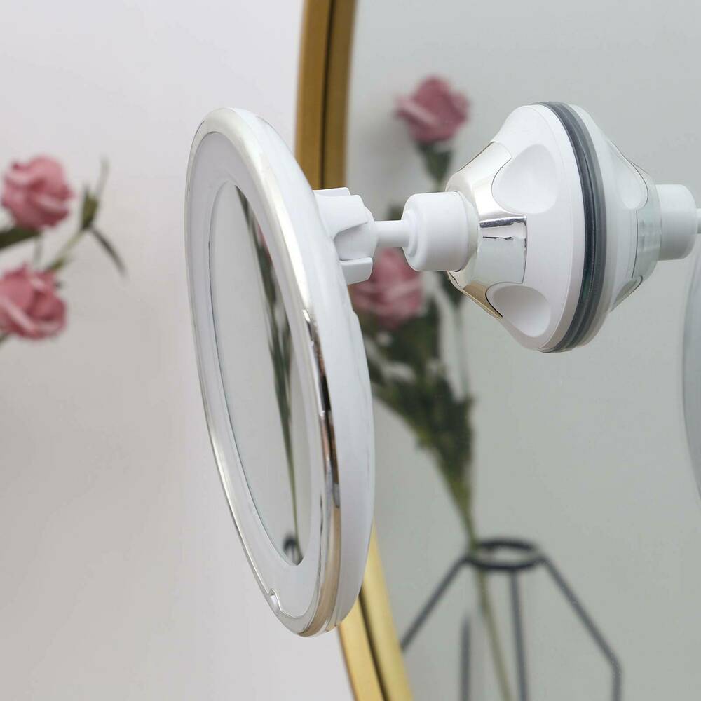 BlackPluss - Flexible Makeup Mirror 10x Magnifying Mirrors 14 Led Lighted Touch Screen