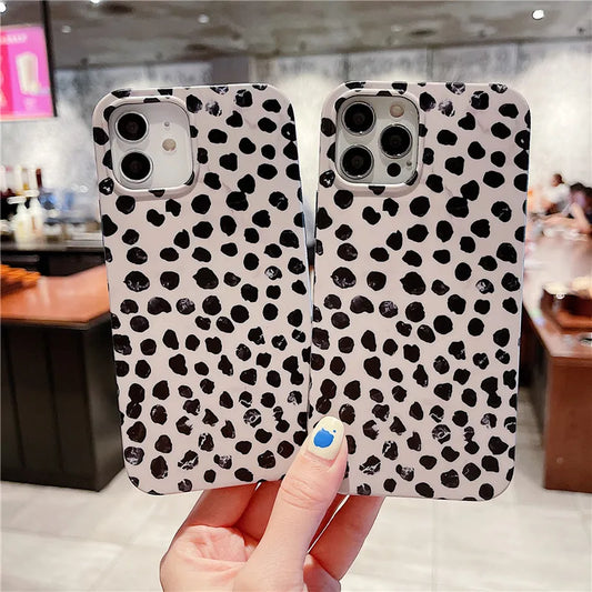 Luxury Marble Leopard Wave Point Case For iphone 13 Pro Max 12 11 XR X XS 7 8 Plus Bumper Soft Silicone Shockproof Back Cover