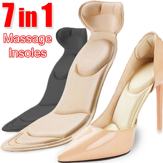 BlackPluss - 7 In 1 Memory Foam Insoles Women High-heel Shoes Insoles Anti-slip.