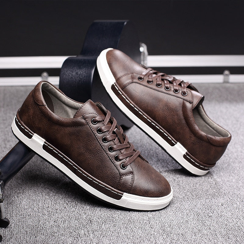 BlackPluss - Fashion Sneakers Men Shoes Soft Leather Mens Casual Shoes