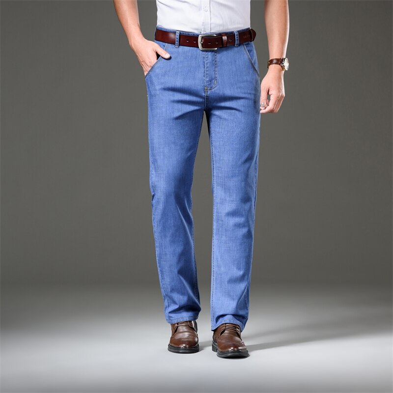 BlackPluss - Summer Spring Men's Classic Relaxed Fit Flex Jean.