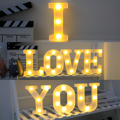 BlackPluss - Alphabet Letter LED Lights Luminous Number Lamp Decor