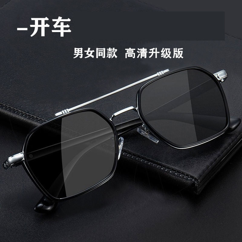 BlackPluss - Polarized Square Metal Sunglasses