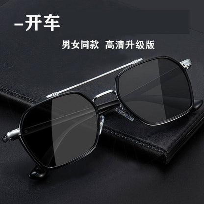 BlackPluss - Polarized Square Metal Sunglasses