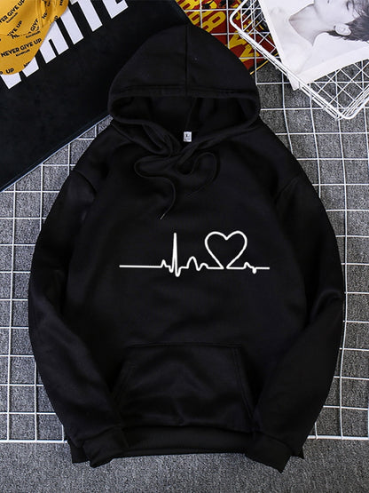 BlackPluss - Women Hoodies Casual Harajuku Love Printed Hoodie