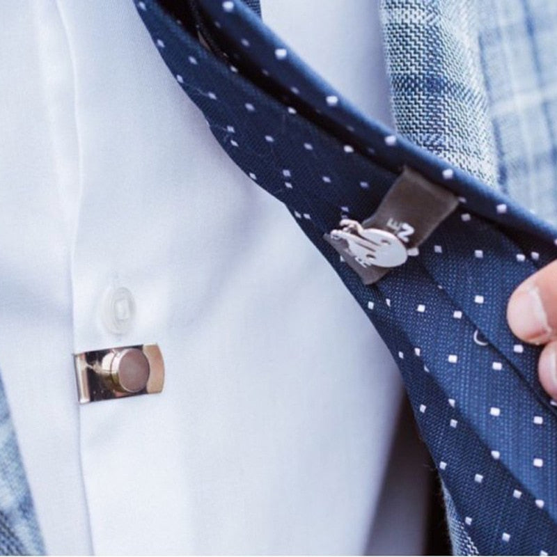 BlackPluss - Magnetic Invisible Tie Clip Automatically Fixed Stainless Steel.