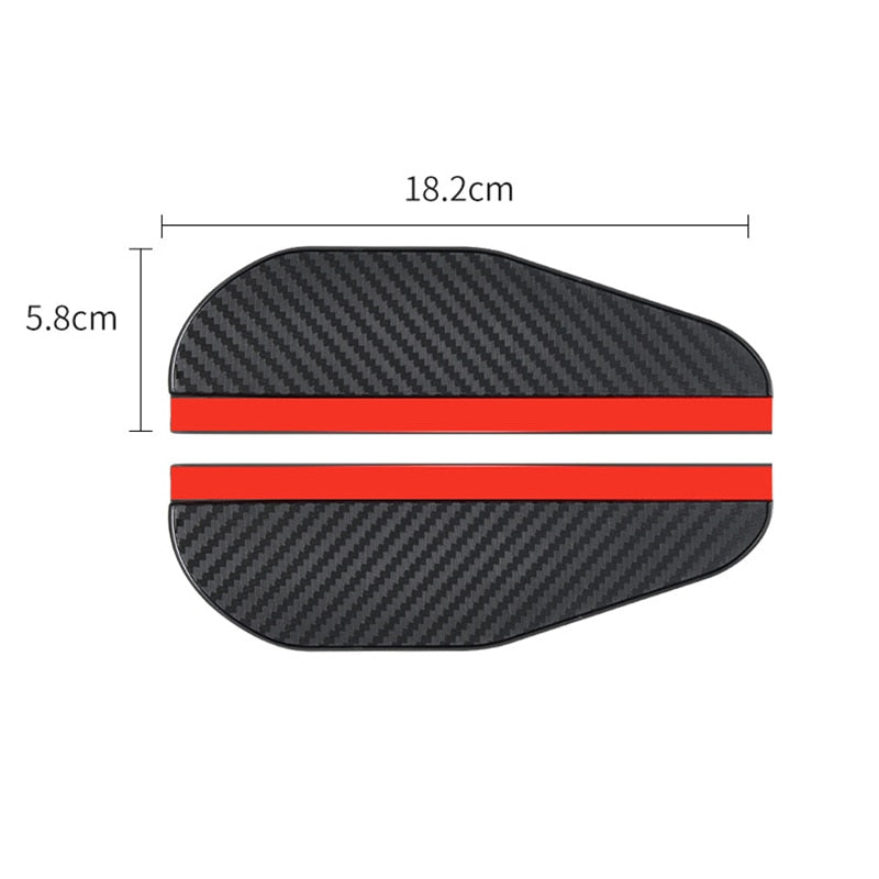 BlackPluss - 2PCS Car Rearview Mirror Rain Eyebrow Visor Carbon Fiber Car.