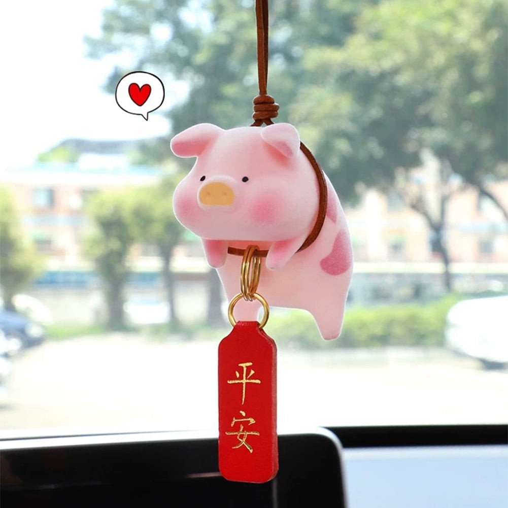 BlackPluss - Cute Pig Car Accessorie Swing Pig Car Pendant Auto Rearview