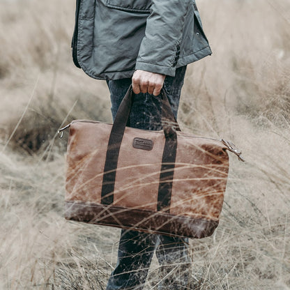 BlackPluss - Vintage Canvas Bags for Men Travel Hand Luggage Bags Weekend Overnight.