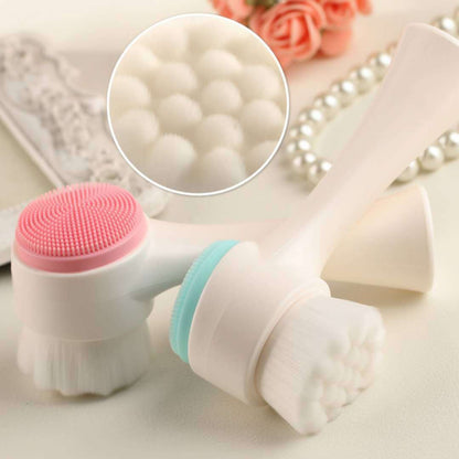 BlackPluss - Silica Gel Facial Brush Double Sided Facial Cleanser Blackhead Removing.