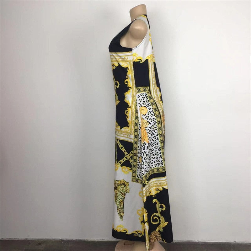 BlackPluss - Bohemian Floral Printing Hollow-Out Elegant Dresses