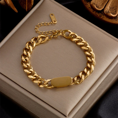 BlackPluss - Bracelet Stainless Steel Fashion Gold Color Jewelry