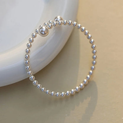 BlackPluss - 1PCS Imitation Pearl Bracelet Stretchable Pearl Bracelet Pearl