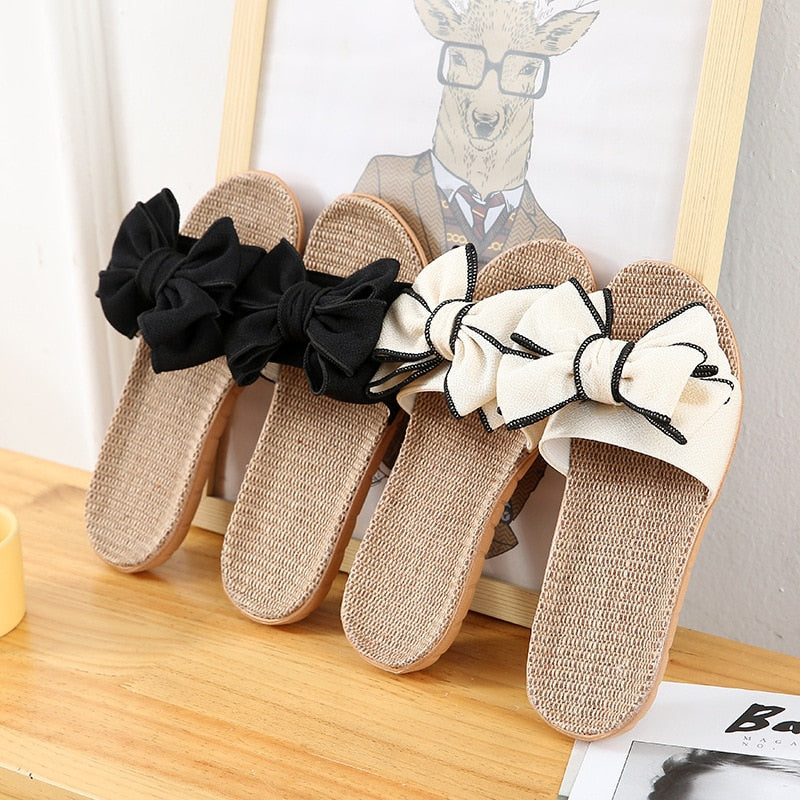 BlackPluss - Casual Slides Comfortable Flax Flip Flops