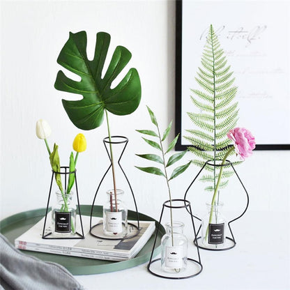 BlackPluss - Retro Iron Line Table Flowers Vases Nordic Decoration Home