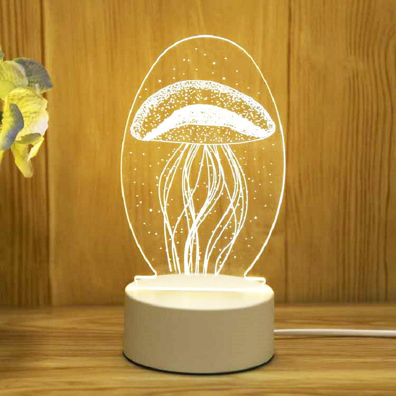 BlackPluss - Romantic Love 3D Acrylic Led Lamp for Home Children's Night