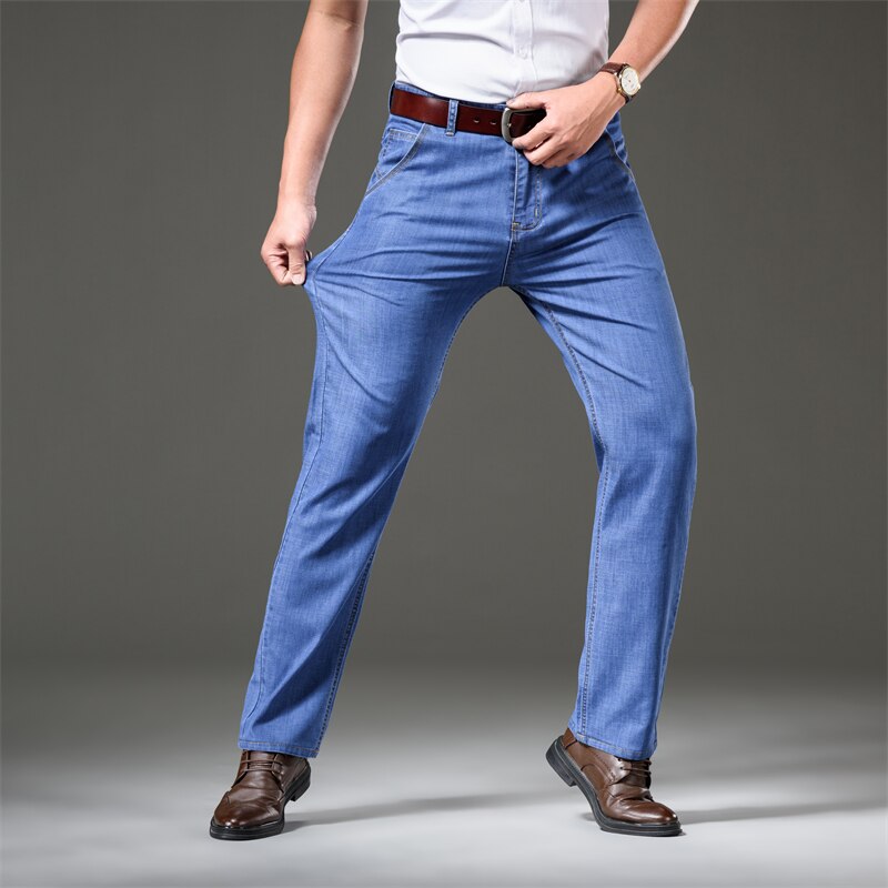 BlackPluss - Summer Spring Men's Classic Relaxed Fit Flex Jean.