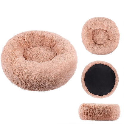 BlackPluss - Cat Nest Round Soft Shaggy Mat Indoor Dog Cat Bed Pet Supplies.