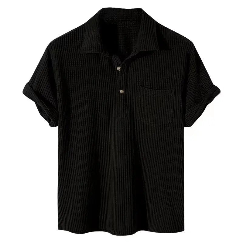 BlackPluss - New Men's Casual Plaid Polo Shirts Top Turn-Down Collar