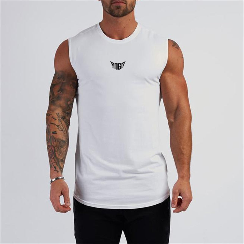 BlackPluss - Gym Tank Top Men Cotton Bodybuilding Fitness Sleeveless