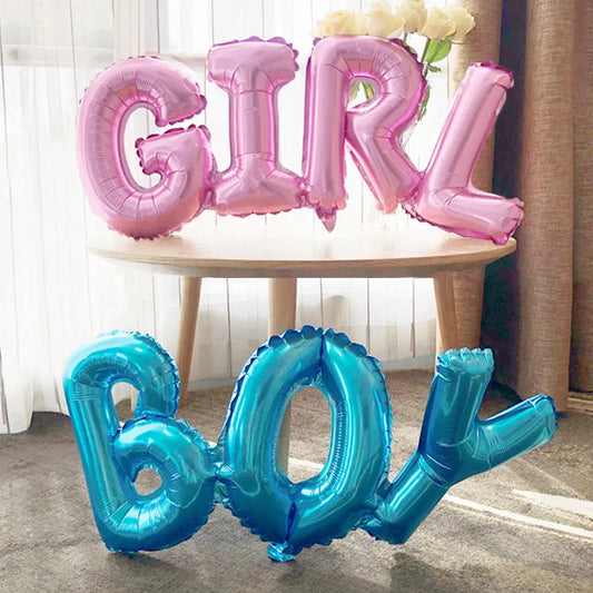 BlackPluss - Link Baby Boy Girl Letter Foil Balloons Baby Shower Birthday Wedding Party Large Size Connect Baby Alphabet Air Globos Decor