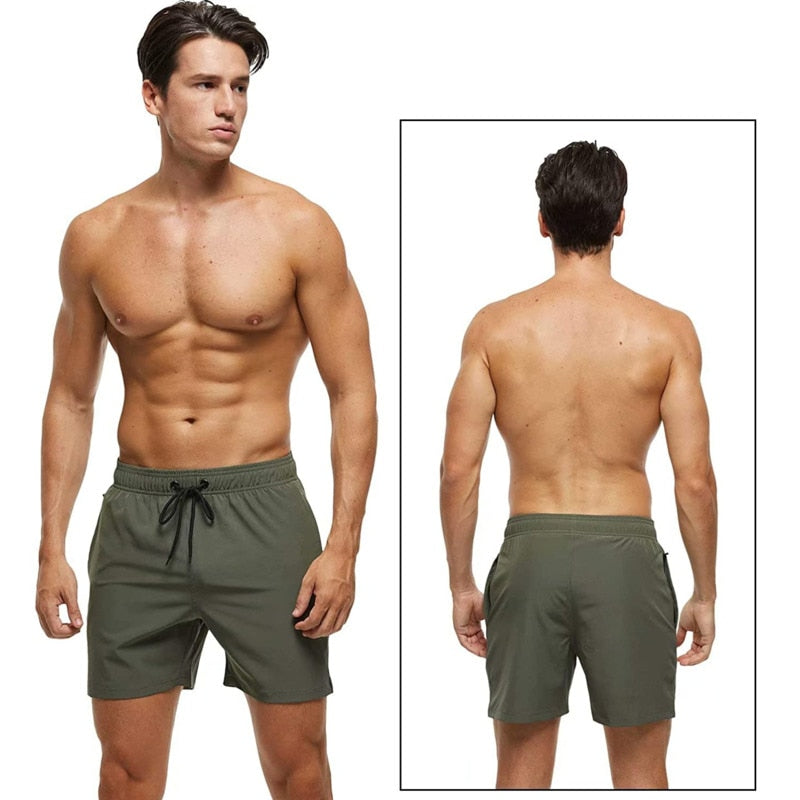 BlackPluss - Beach Shorts Elastic Closure Men's Swim Trunks Quick Dry