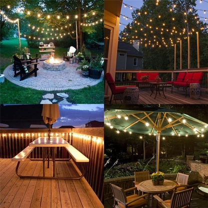 BlackPluss - 10M Ball LED String Lights Outdoor Ball Chain Lights Garland