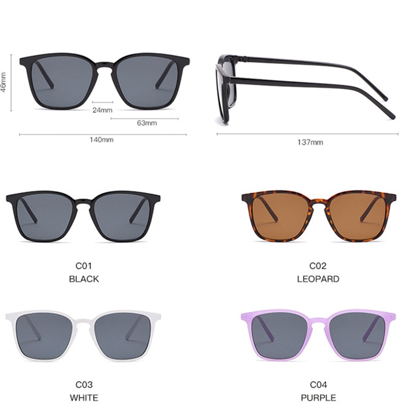 BlackPluss - Simple Retro Sunglasses Women/Men Square UV400