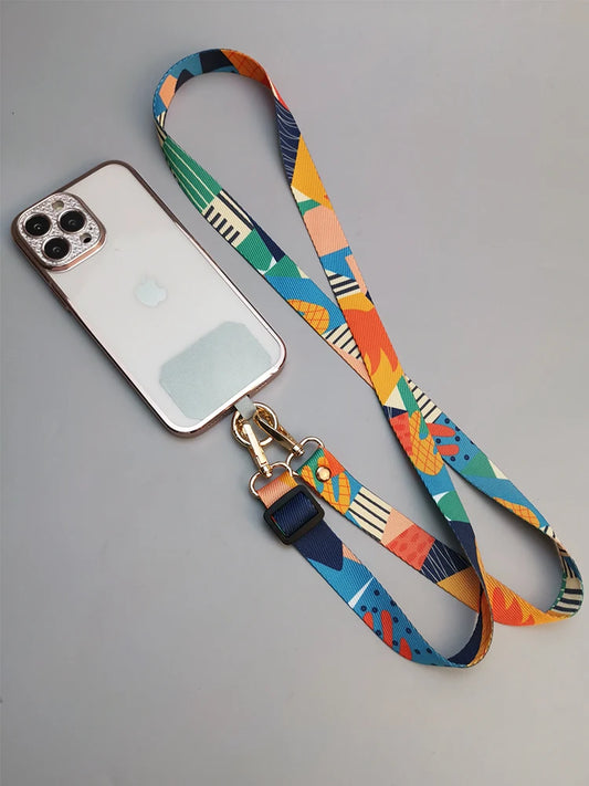 Individualized creativity Adjustable Crossbody Mobile Phone Lanyard Necklace Strap Anti-Lost Lanyards Cell Phone Chain Pendant