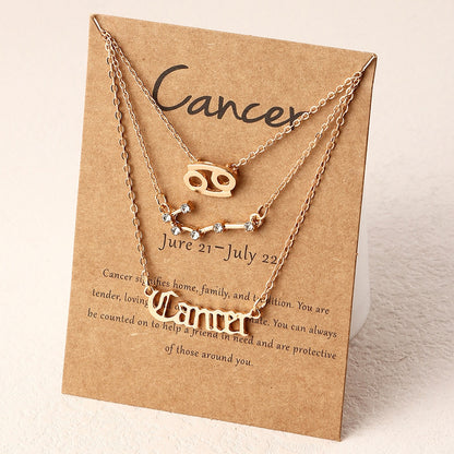 BlackPluss - zodiac necklace Charm Gold Color Necklace.