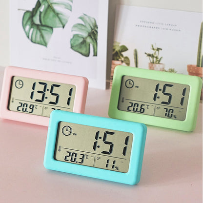 BlackPluss - Digital Clock Desktop Temperature LCD Digital Thermometer Desktop