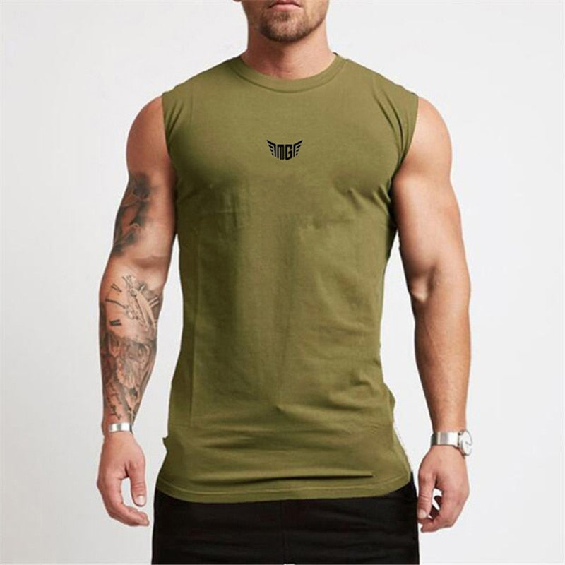 BlackPluss - Gym Tank Top Men Cotton Bodybuilding Fitness Sleeveless