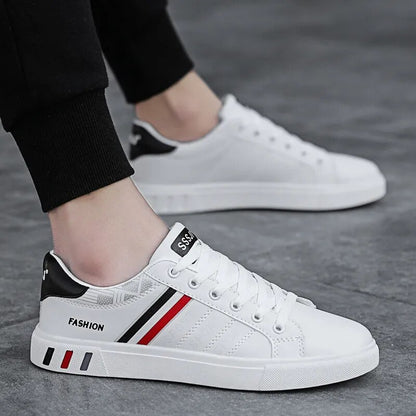 BlackPluss| White Vulcanized Sneakers Boys  Flat Comfortable Shoes