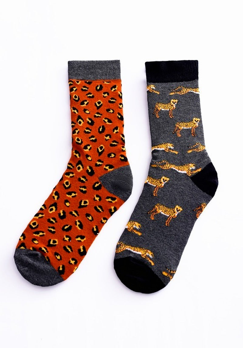 BlackPluss - Trend Men's Cotton Socks Cartoon Abstract Couple Socks