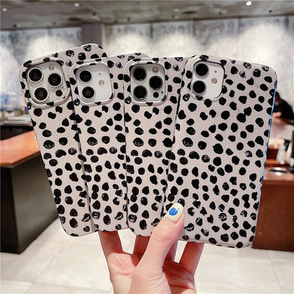 Luxury Marble Leopard Wave Point Case For iphone 13 Pro Max 12 11 XR X XS 7 8 Plus Bumper Soft Silicone Shockproof Back Cover