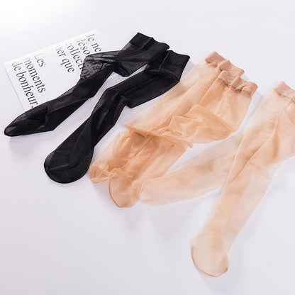 BlackPluss - Women Ultra-thin Nylon Stockings Transparent Elasticity.