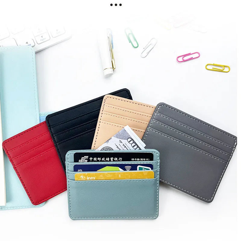 BlackPluss - 1PCS Man Purses Ultra Thin Mini Business Bank Credit Card Holder Wallet