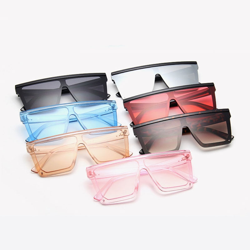 BlackPluss - Oversized Square Sunglasses Women Vintage Big Frame Women.