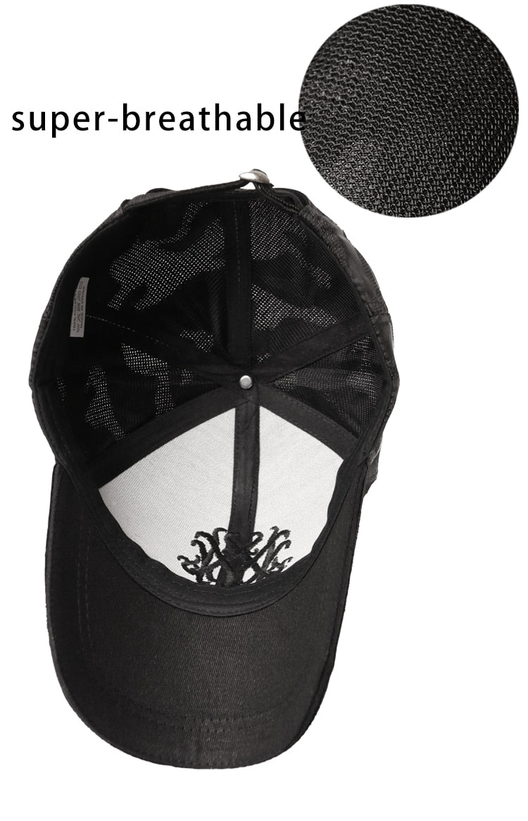 BlackPluss - MOHSEN Collection - Black Baseball Cap Embroidery Totem Military Camouflage Trucker.