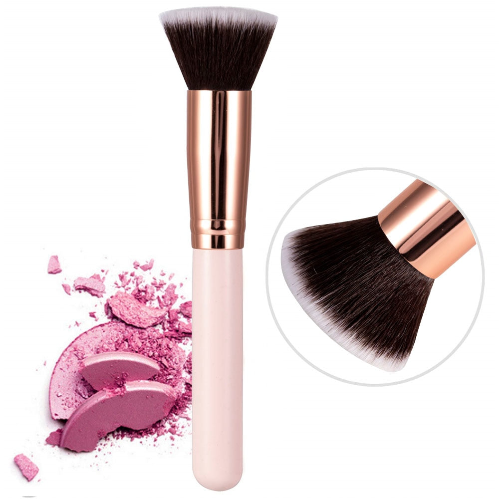 BlackPluss - Luxury Champagne Makeup Brushes Flat Top Foundation Brush Large