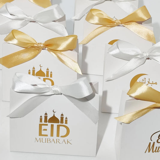 BlackPluss -  Ramadan Eid Mubarak Favor Boxes Treat Candy Box Party Favors Eid Mubarak Goodie Chocolates Biscuit Boxes