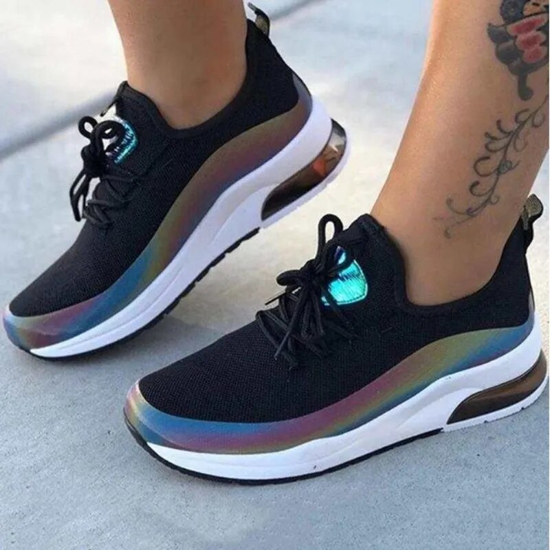 BlackPluss| Summer and Autumn Woven Breathable Sneakers Women Lace Up Designer Comfort Casual