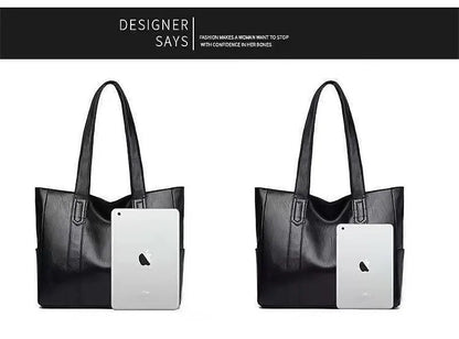 Blackpluss | Vintage Large Capacity Tote Bag, Retro Vegan Shoulder Bag, Women's Casual Handbag