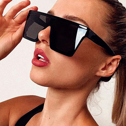 BlackPluss - Oversized Square Sunglasses Women Vintage Big Frame Women.