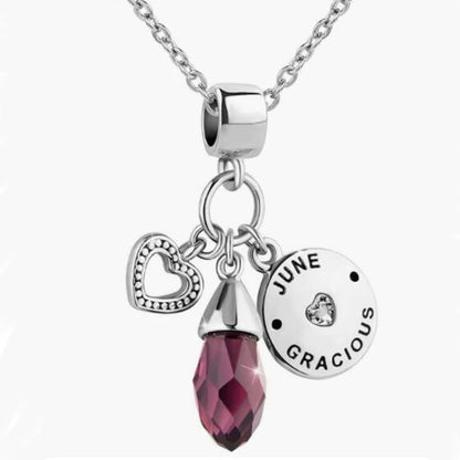 BlackPluss - Heart Love Birthday Pink Birthstone Charm Beads Fit Pandora  Charm Bracelet Female Genuine DIY Jewelry Making