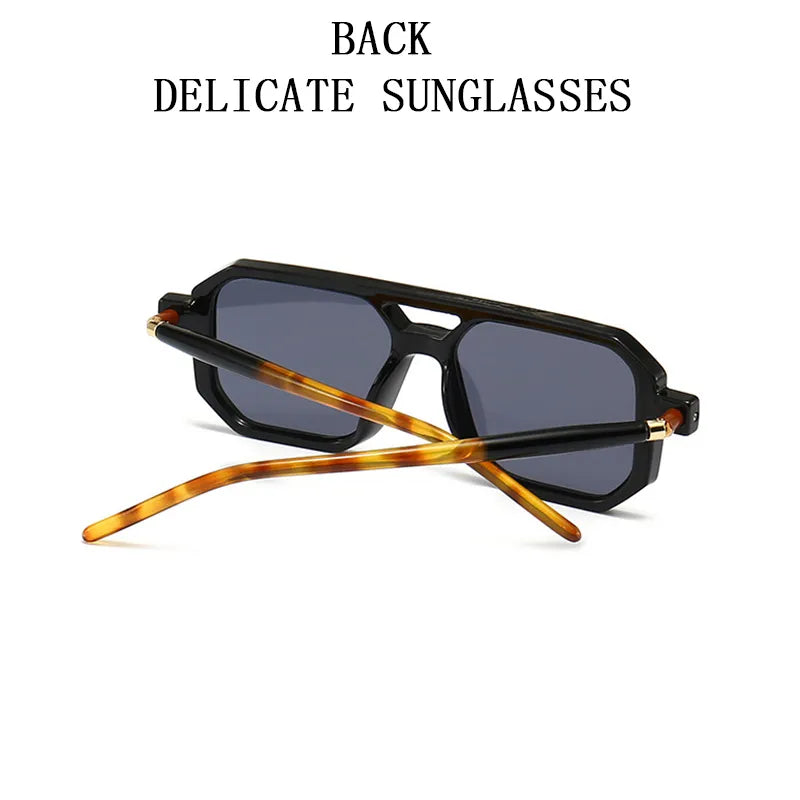 BlackPluss - Retro Fashion Glasses Square Sunglasses For Men Blue Light Blocking Shades Sunglasses Women Vintage