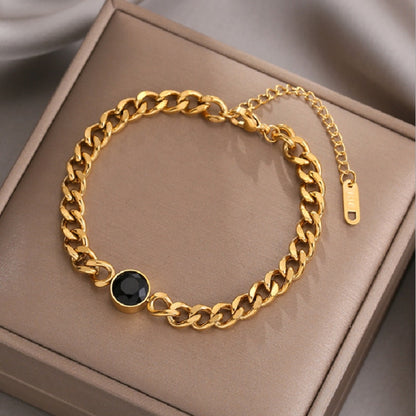 BlackPluss - Bracelet Stainless Steel Fashion Gold Color Jewelry