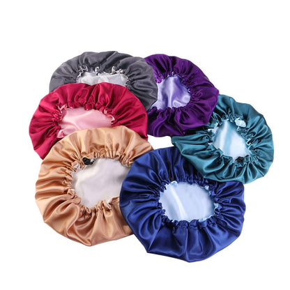 BlackPluss - Reversible Satin Bonnet Hair Caps Double Layer Adjust Sleep Night Cap