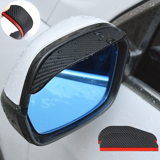 BlackPluss - 2PCS Car Rearview Mirror Rain Eyebrow Visor Carbon Fiber Car.